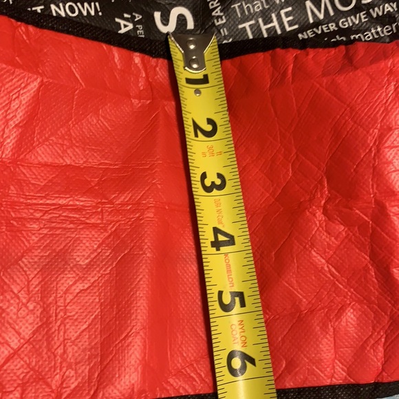 LULULEMON MANIFESTO GYM BAG LARGE Black, WHITE, RED 13” x 15” REUSABLE TOTE - Picture 10 of 12